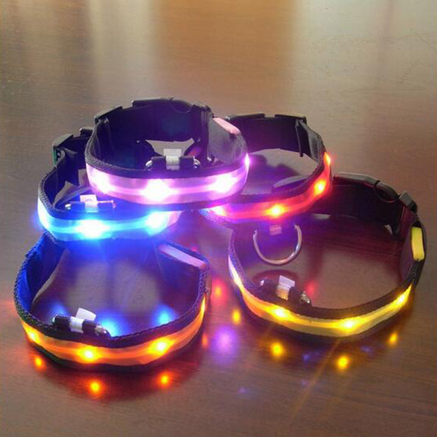 Nylon LED Anti-lost Flashing Dog Collar