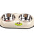 2 in 1 Stainless Steel Double Mesh Pet Travel Feeder