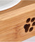 Stainless Steel  Double Bowl Wood Rack Feeder