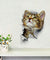 Cat Erupting from Wall 3D Sticker