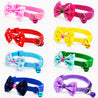 Adjustable Bowknot Bells Charm Polyester Pet Collar