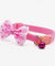 Adjustable Bowknot Bells Charm Polyester Pet Collar