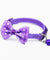 Adjustable Bowknot Bells Charm Polyester Pet Collar
