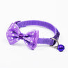 Adjustable Bowknot Bells Charm Polyester Pet Collar