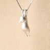 Minimalist Hanging Cat Pendant 925 Silver Necklace for Women