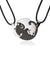 Titanium Black & White Couple Necklace
