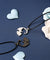 Titanium Black & White Couple Necklace