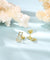 Cubic Zirconia Cat Stud Earrings