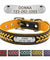Custom Engraved Name Plate Leather Dog Collar