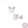 Freshwater Pearl Cat Earrings