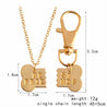 Best Friends Broken Dog Bone Pendant Necklace & Keychain Set