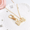 Best Friends Broken Dog Bone Pendant Necklace & Keychain Set