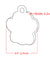 Personalized Paw Shaped Glitter  Engraved Pet ID Tag Pendant