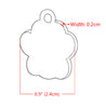 Personalized Paw Shaped Glitter  Engraved Pet ID Tag Pendant