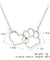 Linked Heart and Paw Pendant Necklace