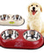 2 in 1 Stainless Steel Double Mesh Pet Travel Feeder