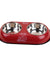 2 in 1 Stainless Steel Double Mesh Pet Travel Feeder