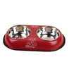 2 in 1 Stainless Steel Double Mesh Pet Travel Feeder