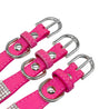 Adjustable Rhinestone Suede Soft Leather Pet Collar