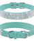 Adjustable Rhinestone Suede Soft Leather Pet Collar