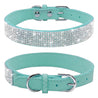 Adjustable Rhinestone Suede Soft Leather Pet Collar