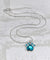 Birthstone & Paw Pendant Snake Chain Necklace
