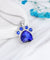 Birthstone & Paw Pendant Snake Chain Necklace