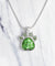 Birthstone & Paw Pendant Snake Chain Necklace