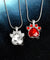 Birthstone & Paw Pendant Snake Chain Necklace
