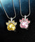 Birthstone & Paw Pendant Snake Chain Necklace