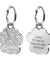 Personalized Paw Shaped Glitter  Engraved Pet ID Tag Pendant