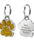 Personalized Paw Shaped Glitter  Engraved Pet ID Tag Pendant