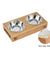 Stainless Steel  Double Bowl Wood Rack Feeder