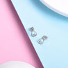 Cubic Zirconia Cat Stud Earrings