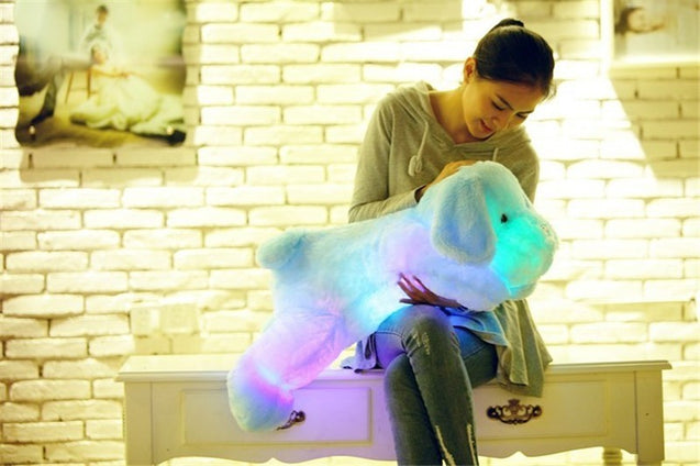 Luminous LED glowing plush dog doll