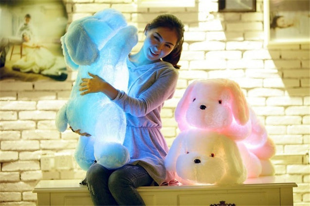 Luminous LED glowing plush dog doll