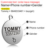 Anti-lost Stainless Steel Engraved Dog ID Tag