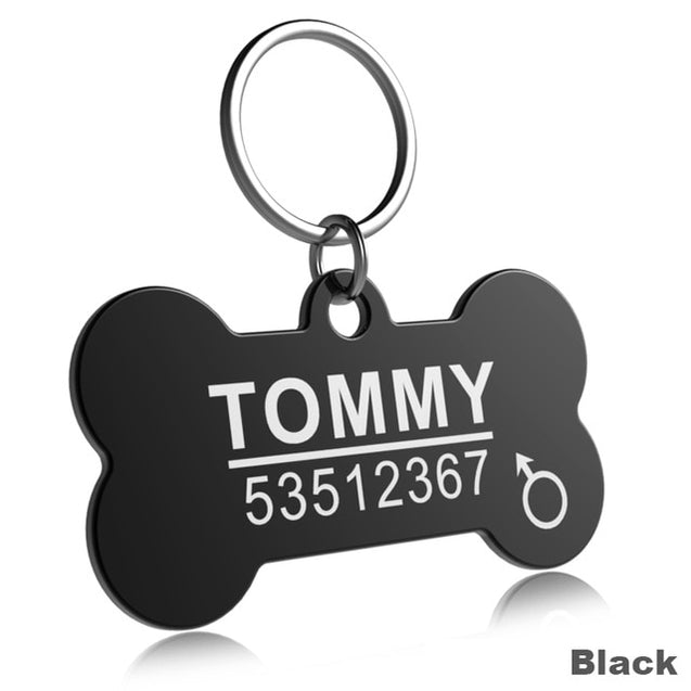 Anti-lost Stainless Steel Engraved Dog ID Tag