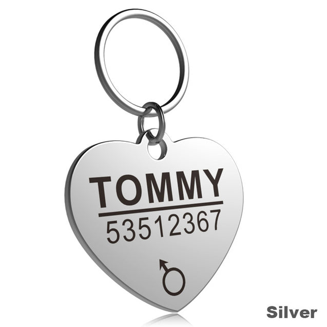 Anti-lost Stainless Steel Engraved Dog ID Tag