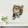 Cat Erupting from Wall 3D Sticker