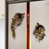 Cat Erupting from Wall 3D Sticker