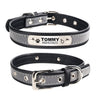 Customized Reflective Leather Pet ID Collar