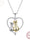 Two Cats Inside Heart Necklace