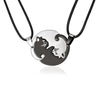 Titanium Black & White Couple Necklace