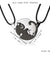 Titanium Black & White Couple Necklace