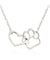 Linked Heart and Paw Pendant Necklace