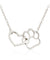 Linked Heart and Paw Pendant Necklace