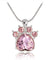 Birthstone & Paw Pendant Snake Chain Necklace