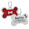 Personalized Glitter  Dog ID Tag