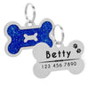 Personalized Glitter  Dog ID Tag